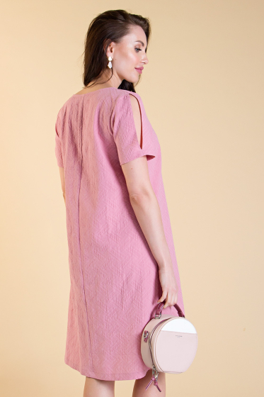 Платье хлопковое "Летний день" (розовое) П1392-11