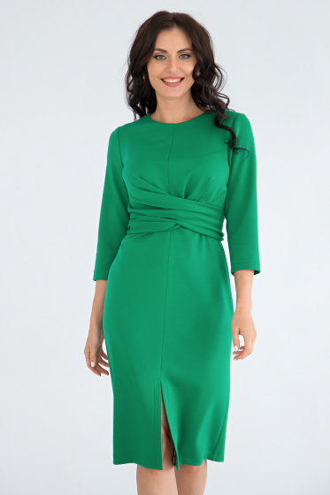 Платье дизайнерское "Чувство стиля" (зеленое) П1613-19